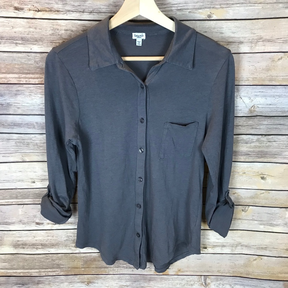 Splendid Solid Button Front Shirt - image 3